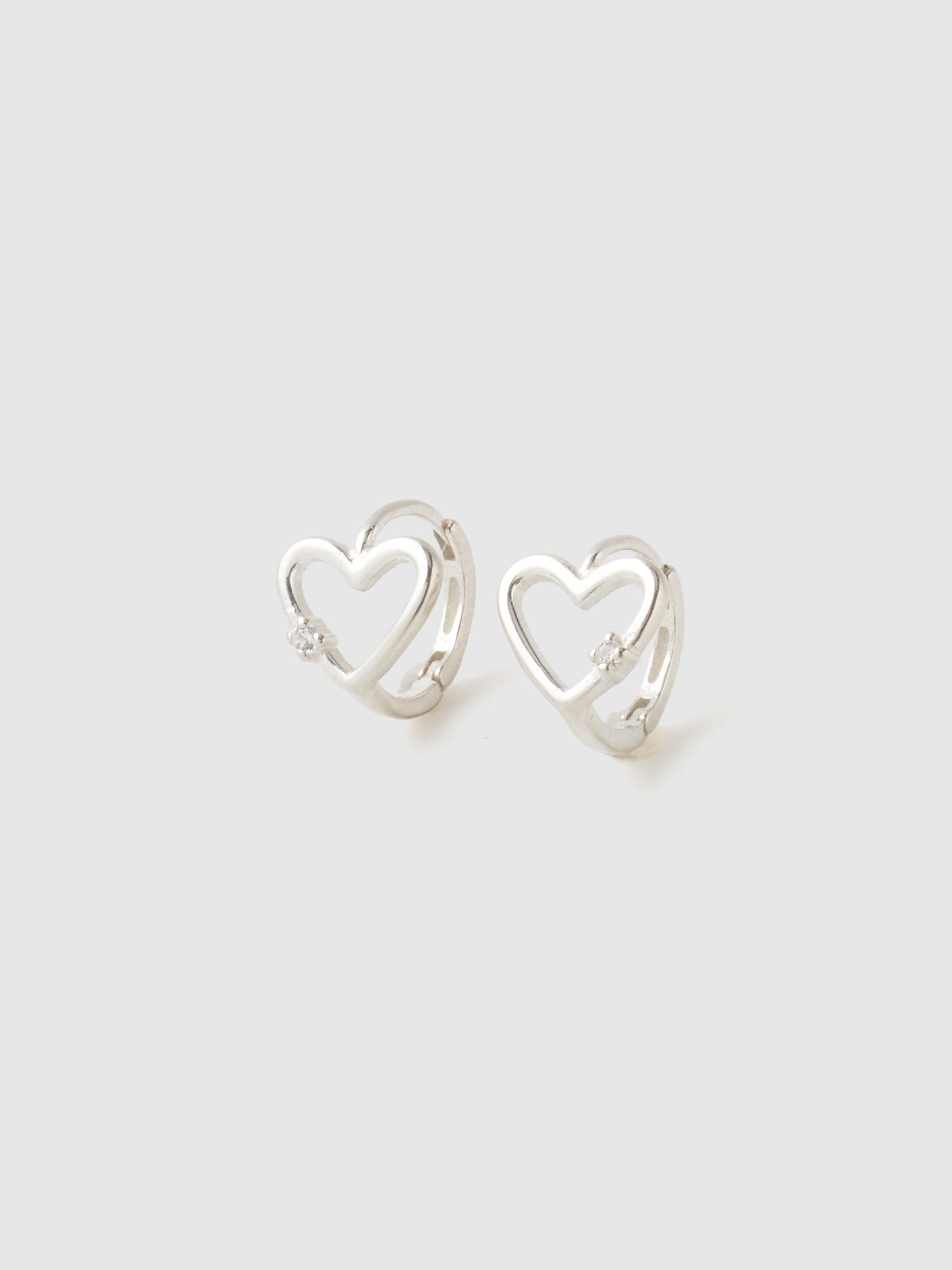 Heart Hoop pierce silver