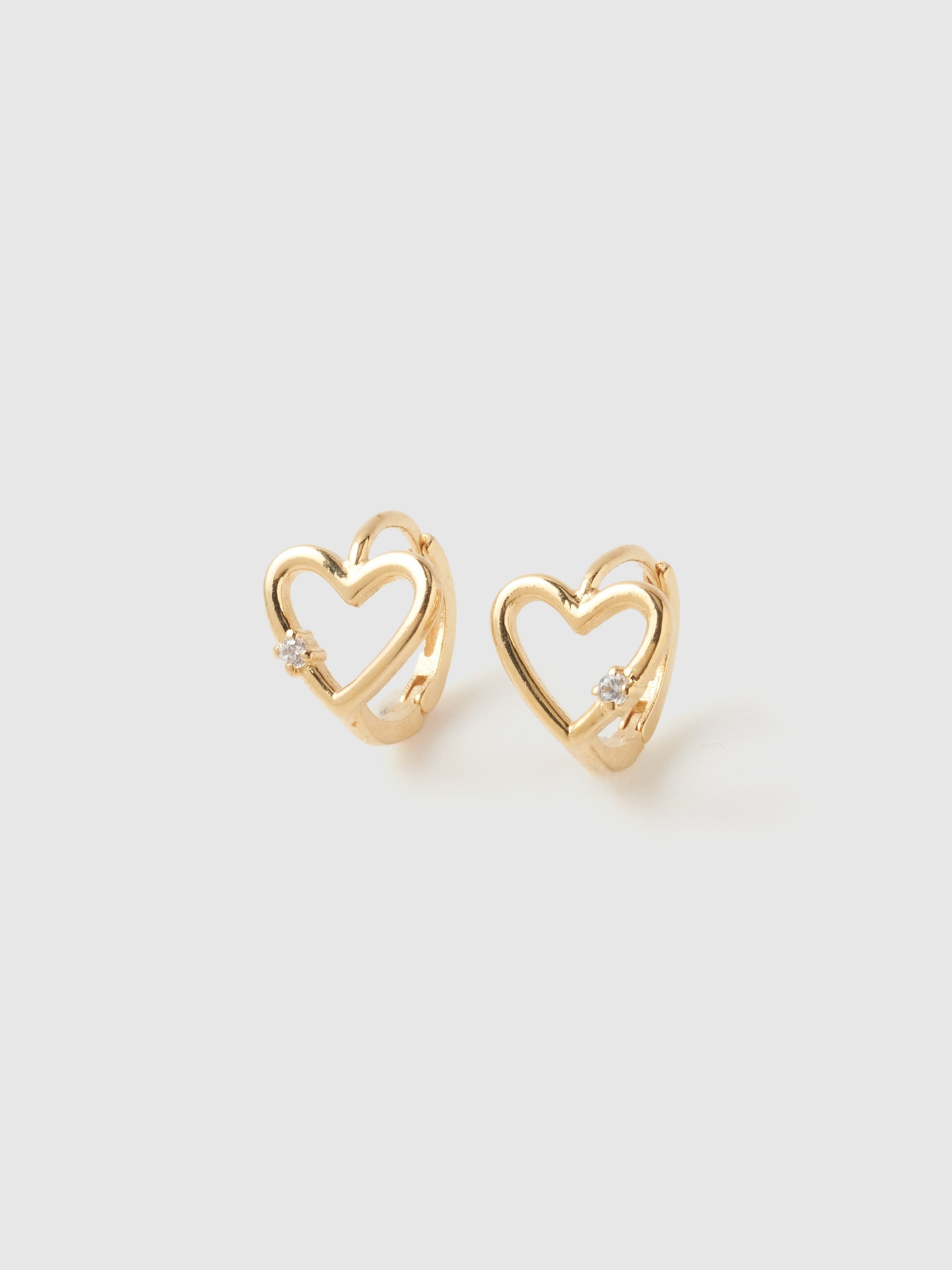 Heart Hoop pierce gold