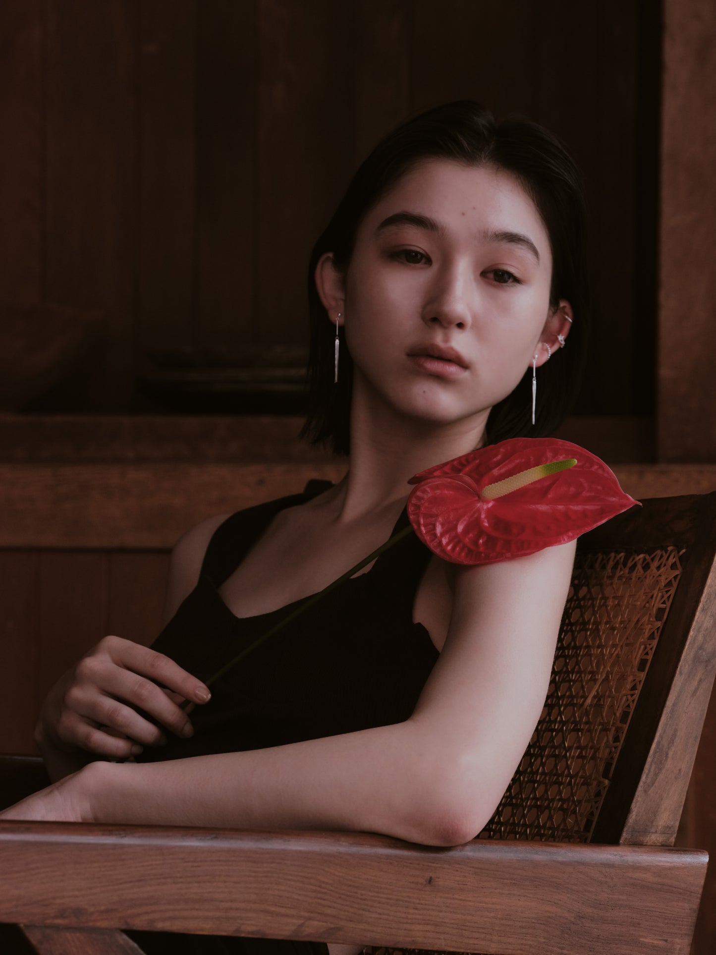 Star sign silver ear cuff