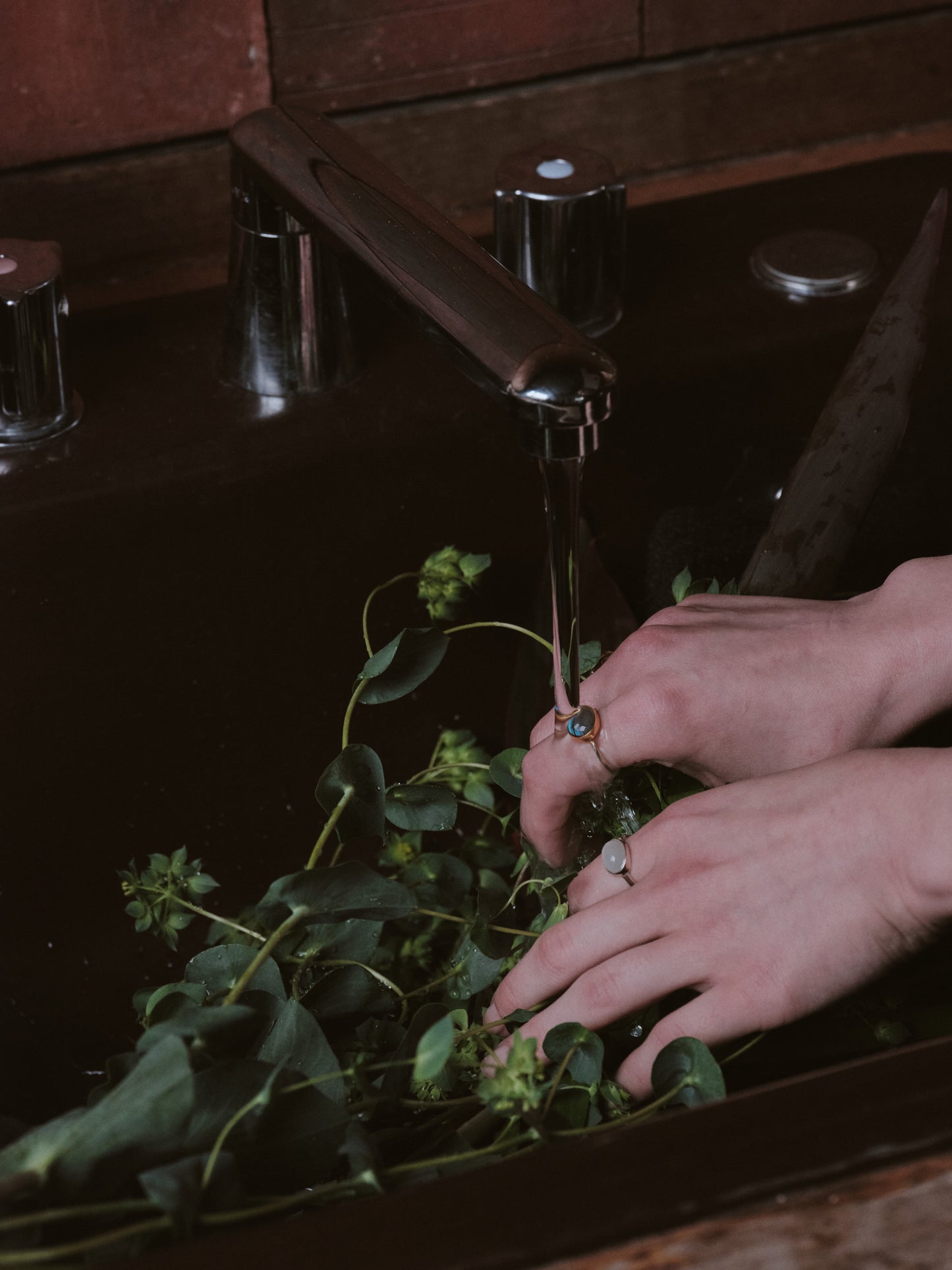 Labradorite stone silver rings