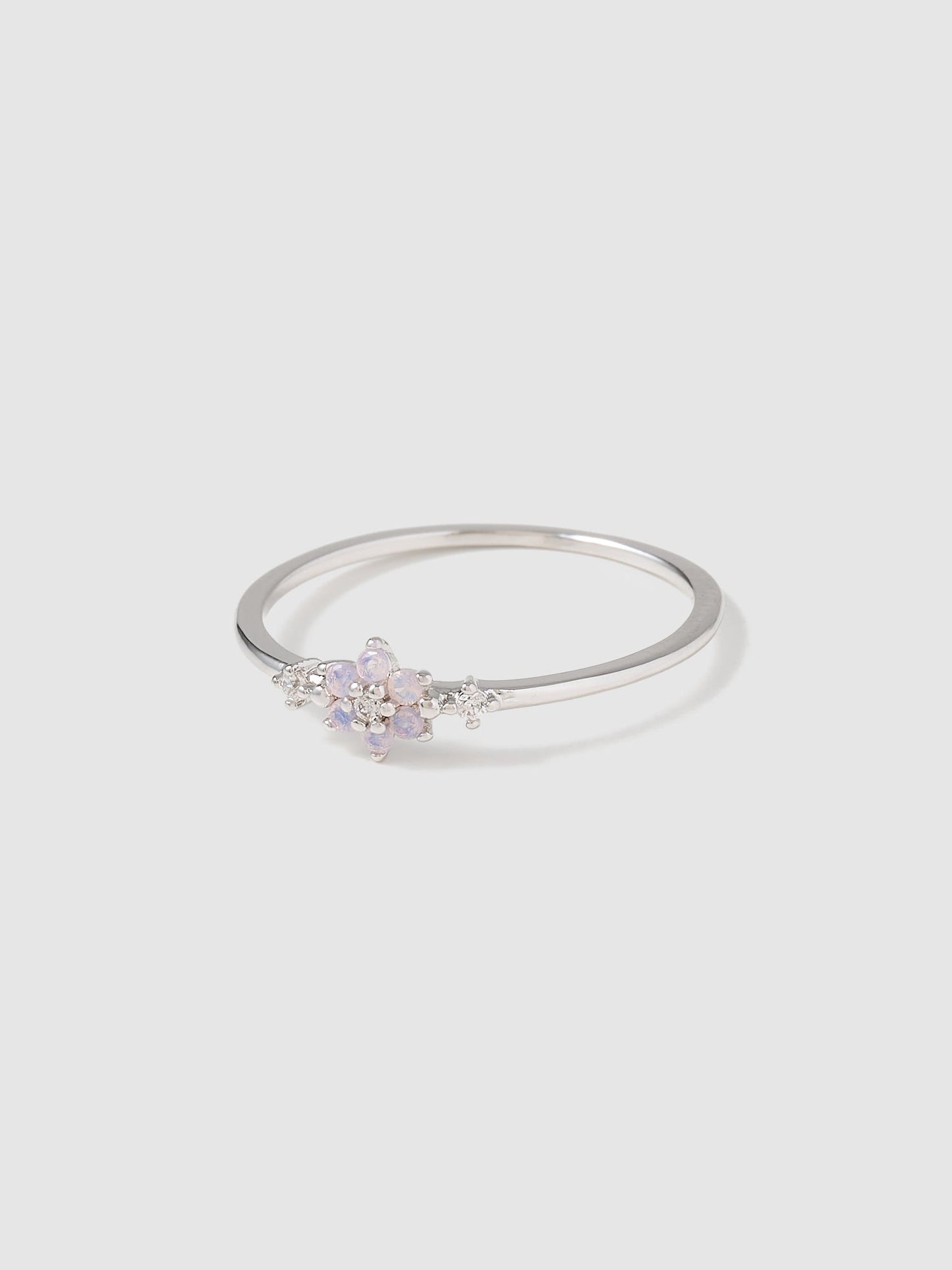 Baby pink flower ring
