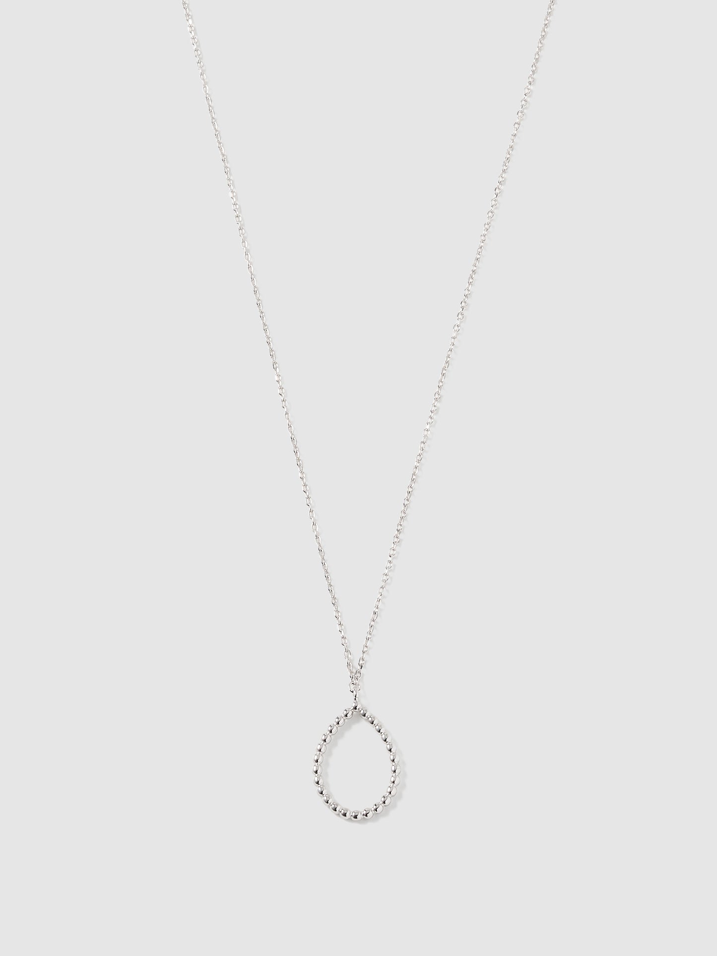 Ball hoop silver necklace