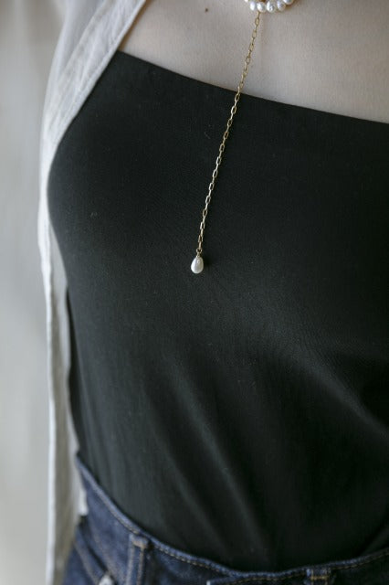 Pearl Accent Long 2Way necklace