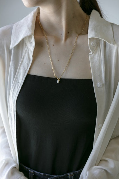 Pearl Accent Long 2Way necklace